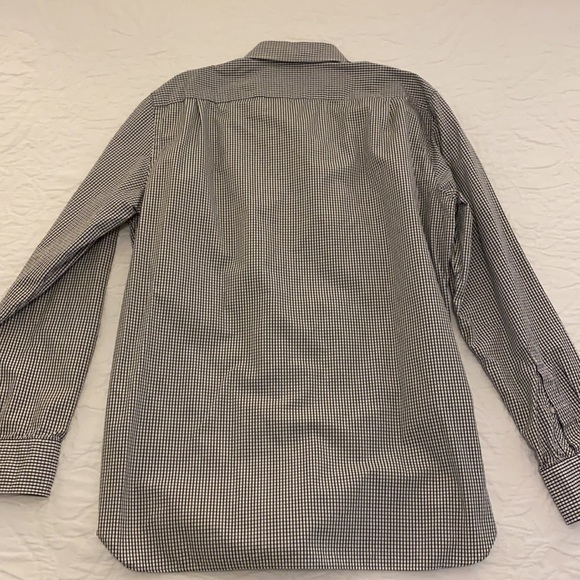 Men’s black gingham button down L 16-16.5 J Crew - Picture 3 of 3